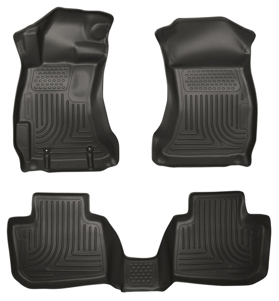 Husky Liners WeatherBeater Front & 2nd Seat Rear Floor Liners Mat for 2010-2012 Subaru Legacy - 98841 [2012 2011 2010]