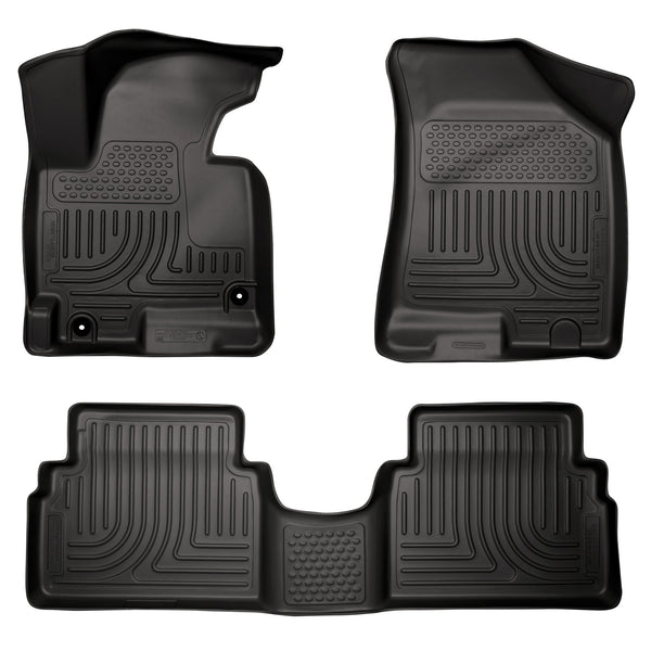 Husky Liners WeatherBeater Front & 2nd Seat Rear Floor Liners Mat for 2011-2013 Hyundai Tucson - 98881 [2013 2012 2011]