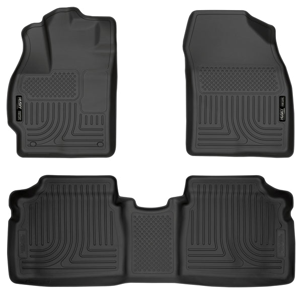 Husky Liners WeatherBeater Front & 2nd Seat Rear Floor Liners Mat for 2012-2014 Toyota Prius Three - 98921 [2014 2013 2012]