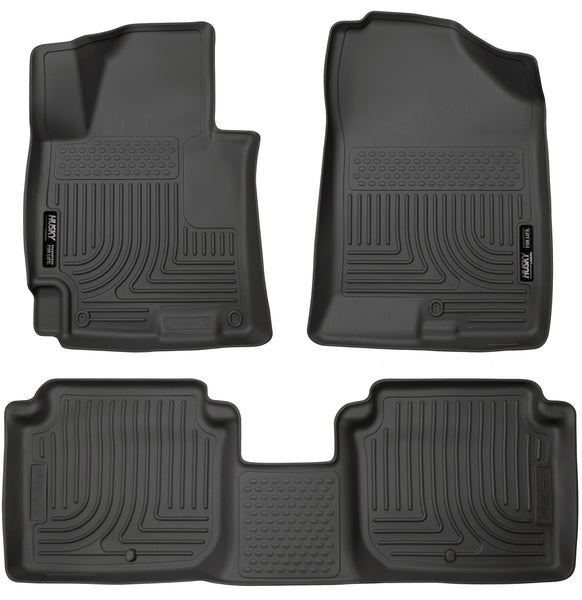 Husky Liners WeatherBeater Front & 2nd Seat Rear Floor Liners Mat for 2014-2016 Hyundai Elantra Sedan - 98941 [2016 2015 2014]