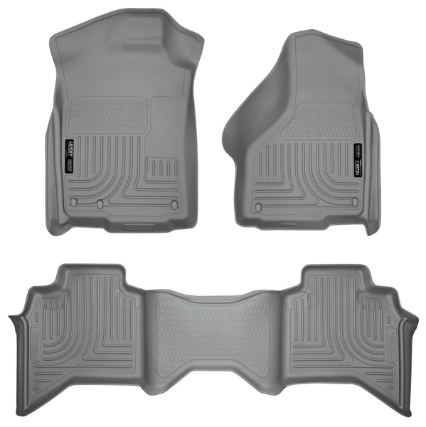 Husky Liners WeatherBeater Front & 2nd Seat Rear Floor Liners Mat for 2011-2018 Ram 1500 Extended Cab Pickup - 99012 [2018 2017 2016 2015 2014 2013 2012 2011]