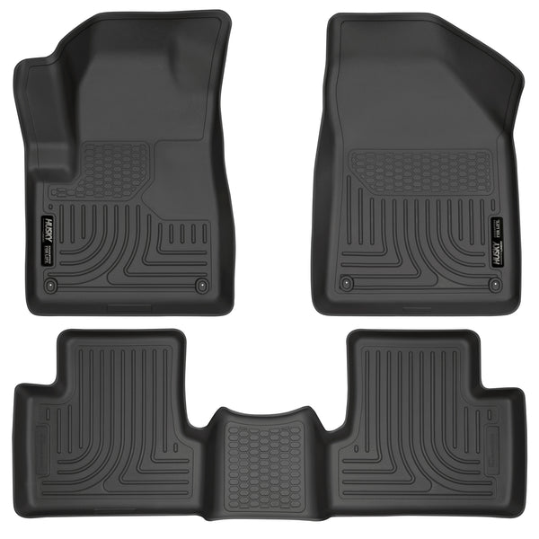 Husky Liners WeatherBeater Front & 2nd Seat Rear Floor Liners Mat for 2014-2015 Jeep Cherokee - 99031 [2015 2014]