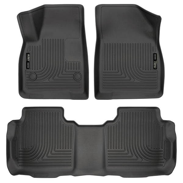 Husky Liners WeatherBeater Front & 2nd Seat Rear Floor Liners Mat for 2017-2019 Cadillac XT5 - 99141 [2019 2018 2017]