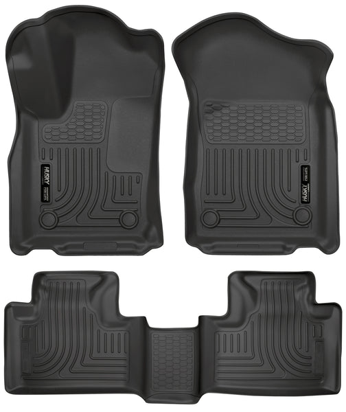 Husky Liners WeatherBeater Front & 2nd Seat Rear Floor Liners Mat for 2016-2020 Jeep Grand Cherokee - 99151 [2020 2019 2018 2017 2016]