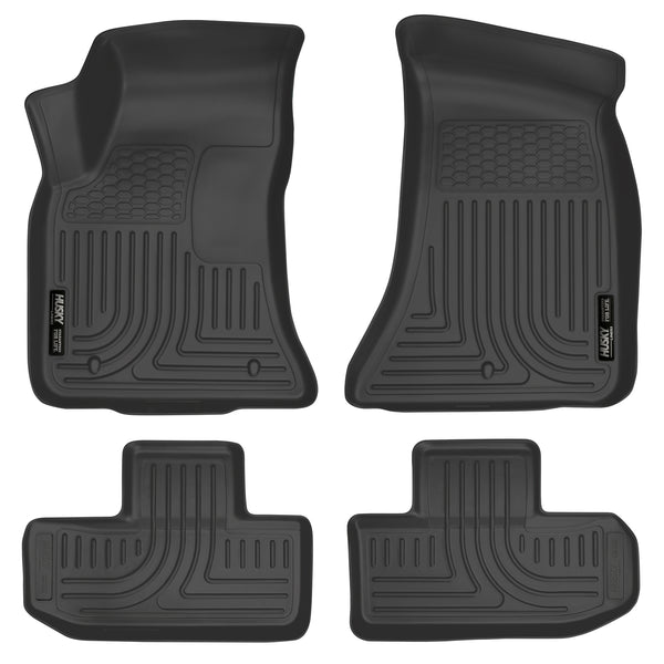 Husky Liners WeatherBeater Front & 2nd Seat Rear Floor Liners Mat for 2017-2019 Dodge Challenger RWD - 99171 [2019 2018 2017]