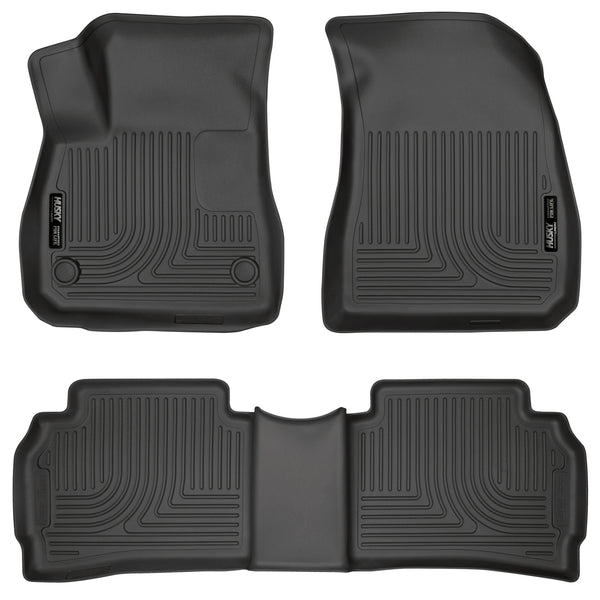 Husky Liners WeatherBeater Front & 2nd Seat Rear Floor Liners Mat for 2016-2020 Chevrolet Malibu - 99191 [2020 2019 2018 2017 2016]