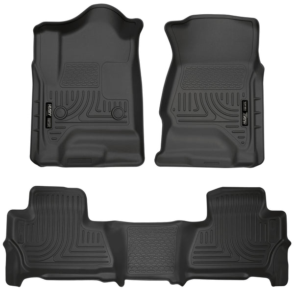 Husky Liners WeatherBeater Front & 2nd Seat Rear Floor Liners Mat for 2015-2020 GMC Yukon - 99201 [2020 2019 2018 2017 2016 2015]