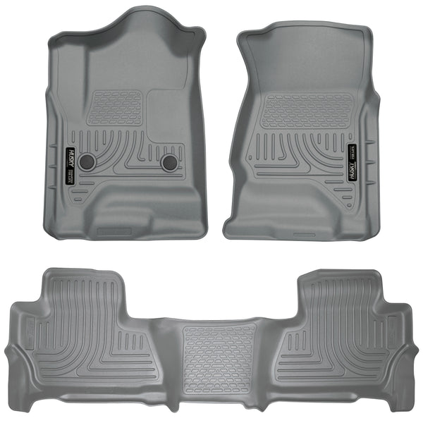 Husky Liners WeatherBeater Front & 2nd Seat Rear Floor Liners Mat for 2015-2020 GMC Yukon - 99202 [2020 2019 2018 2017 2016 2015]