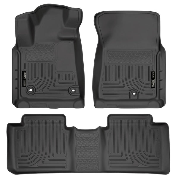 Husky Liners WeatherBeater Front & 2nd Seat Rear Floor Liners Mat (Footwell Coverage) for 2014-2018 Toyota Tundra Crew Cab Pickup - 99561 [2018 2017 2016 2015 2014]