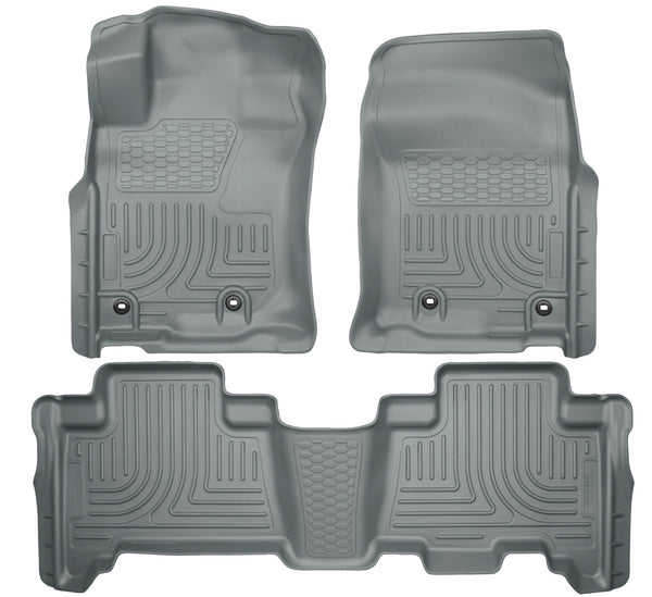 Husky Liners WeatherBeater Front & 2nd Seat Rear Floor Liners Mat for 2013-2019 Toyota 4Runner - 99572 [2019 2018 2017 2016 2015 2014 2013]