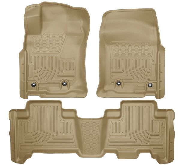 Husky Liners WeatherBeater Front & 2nd Seat Rear Floor Liners Mat for 2013-2019 Toyota 4Runner - 99573 [2019 2018 2017 2016 2015 2014 2013]