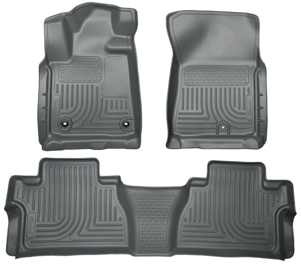 Husky Liners WeatherBeater Front & 2nd Seat Rear Floor Liners Mat (Footwell Coverage) for 2014-2020 Toyota Tundra Extended Crew Cab Pickup - 99582 [2020 2019 2018 2017 2016 2015 2014]