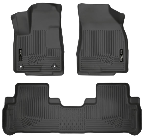 Husky Liners WeatherBeater Front & 2nd Seat Rear Floor Liners Mat for 2014-2019 Toyota Highlander LE - 99601 [2019 2018 2017 2016 2015 2014]