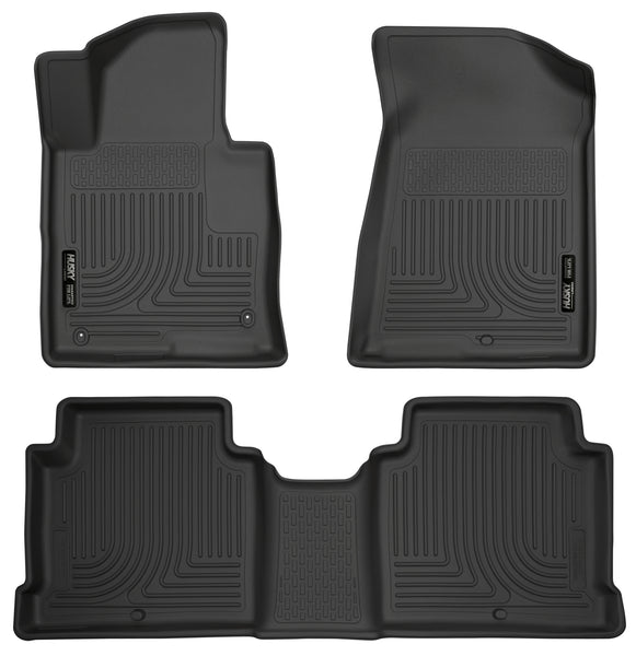 Husky Liners WeatherBeater Front & 2nd Seat Rear Floor Liners Mat for 2017-2017 Hyundai Sonata Hybrid SE - 99631 [2017]