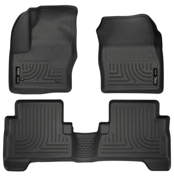 Husky Liners WeatherBeater Front & 2nd Seat Rear Floor Liners Mat for 2013-2018 Ford C-Max - 99741 [2018 2017 2016 2015 2014 2013]