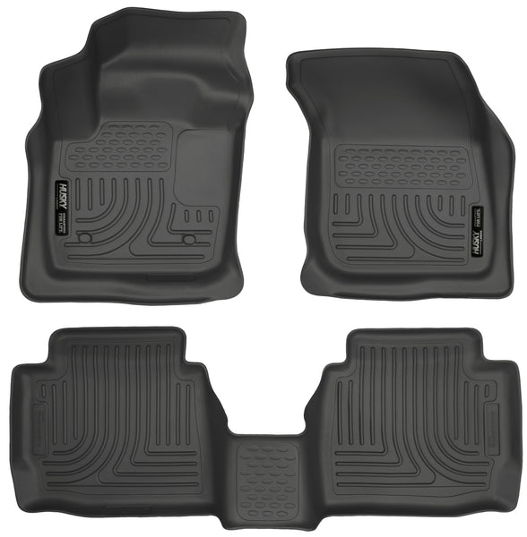 Husky Liners WeatherBeater Front & 2nd Seat Rear Floor Liners Mat for 2013-2016 Ford Fusion Titanium - 99751 [2016 2015 2014 2013]