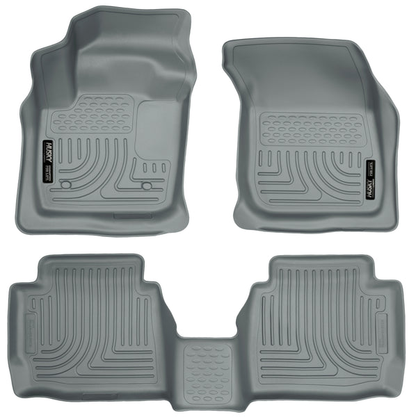 Husky Liners WeatherBeater Front & 2nd Seat Rear Floor Liners Mat for 2013-2016 Lincoln MKZ Base - 99752 [2016 2015 2014 2013]