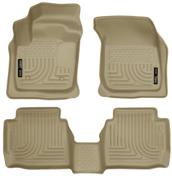 Husky Liners WeatherBeater Front & 2nd Seat Rear Floor Liners Mat for 2013-2016 Ford Fusion Titanium Hybrid - 99753 [2016 2015 2014 2013]