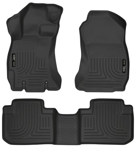 Husky Liners WeatherBeater Front & 2nd Seat Rear Floor Liners Mat for 2014-2018 Subaru Forester - 99881 [2018 2017 2016 2015 2014]