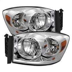 Spyder Auto Amber Crystal Headlights - Chrome for 2006-2009 Dodge Ram 3500 - 9022913 - (2009 2008 2007 2006)