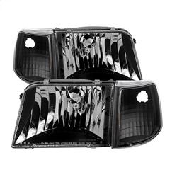 Spyder Auto Crystal Headlights With Corner Lights 4pcs sets - Black for 1993-1997 Ford Ranger - 9029363 - (1997 1996 1995 1994 1993)