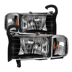 Spyder Auto OEM Style Headlights with Corner Lamps - Black for 1994-2002 Dodge Ram 3500 - 9034299 - (2002 2001 2000 1999 1998 1997 1996 1995 1994)