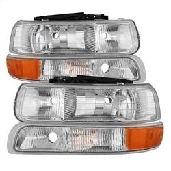 Spyder Auto OEM Style Headlights With Bumper Lights - Chrome for 2003-2004 Chevrolet Tahoe LT - 9035111 - (2004 2003)