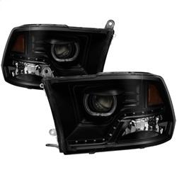 Spyder Auto Projector Headlights - Halogen - LED Halo - Black Smoked for 2011-2014 Ram 1500 - 9036736 - (2014 2013 2012 2011)