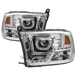 Spyder Auto Projector Headlights - Halogen - LED Halo - Chrome for 2009-2010 Dodge Ram 1500 - 9036743 - (2010 2009)