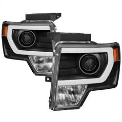 Spyder Auto Projector Headlights - Halogen - Light Bar DRL - Black for 2010-2014 Ford F-150 Platinum - 9037252 - (2014 2013 2012 2011 2010)