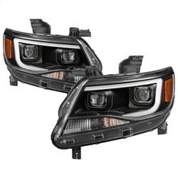 Spyder Auto Projector Headlights - Light Bar DRL - Black for 2015-2017 Chevrolet Colorado - 9039287 - (2017 2016 2015)