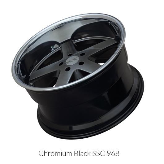XXR 968 Chrominum Black with Machined Lip Wheels for 2014-2019 ACURA MDX - 18x9 35 mm - 18" - (2019 2018 2017 2016 2015 2014)