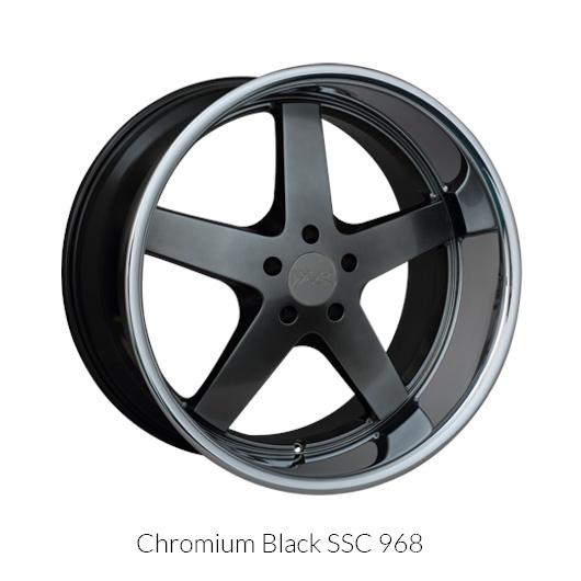 XXR 968 Chrominum Black with Machined Lip Wheels for 1999-2005 MERCURY MOUNTAINEER - 20x9 35 mm - 20" - (2005 2004 2003 2002 2001 2000 1999)