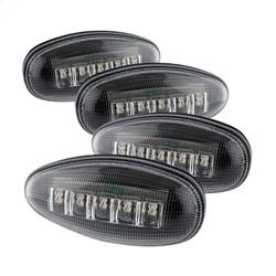 Spyder Auto Dually 2 Red LED+2 Amber LED Side Fender Lights 4pcs - Clear for 2007-2013 Chevrolet Silverado 3500 HD Front Left - 9924675 - (2013 2012 2011 2010 2009 2008 2007)