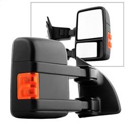 Spyder Auto Manual Extendable - Manual Adjust Mirror with LED Signal Amber- Right for 2009-2010 Ford F-450 Super Duty Lariat Right - 9933134 - (2010 2009)