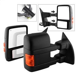 Spyder Auto Manual Extendable - POWER Heated Adjust Mirror with LED Signal Amber. for 2009-2010 Ford F-450 Super Duty XLT - 9935756 - (2010 2009)