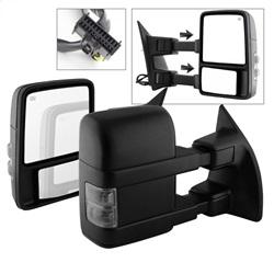 Spyder Auto Manual Extendable - POWER Heated Adjust Mirror with LED Signal Smoke for 2009-2010 Ford F-450 Super Duty XL - 9935831 - (2010 2009)