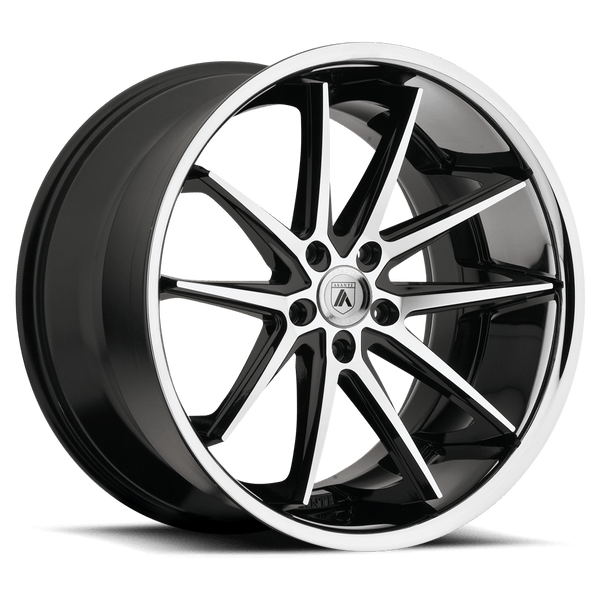 Asanti Black ABL-5 ALTAIR MACHINED FACE SS LIP Wheels for 2017-2020 ACURA MDX [] - 22X9 32 mm - 22"  - (2020 2019 2018 2017)