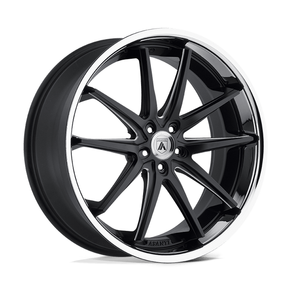 Asanti Black ABL-5 ALTAIR MATTE BLACK MILLED SS LIP Wheels for 2017-2020 ACURA MDX [] - 20X8.5 35 mm - 20"  - (2020 2019 2018 2017)
