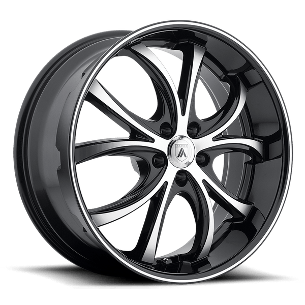 Asanti Black ABL-8 ELEKTRA MACHINED FACE BLACK LIP Wheels for 2021-2023 ACURA TLX [] - 20X8.5 38 mm - 20"  - (2023 2022 2021)