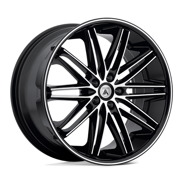 Asanti Black ABL-10 POLLUX MACHINED FACE BLACK LIP Wheels for 2017-2020 ACURA MDX [] - 20X8.5 35 mm - 20"  - (2020 2019 2018 2017)