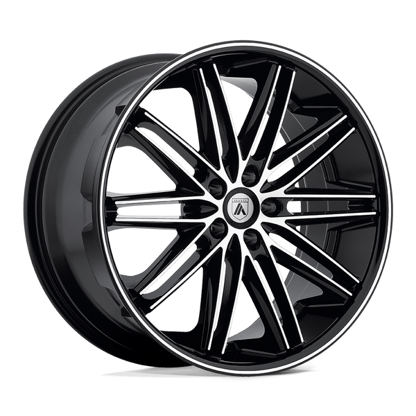 Asanti Black ABL-10 POLLUX MACHINED FACE BLACK LIP Wheels for 2015-2020 ACURA TLX [] - 20X8.5 38 MM - 20"  - (2020 2019 2018 2017 2016 2015)