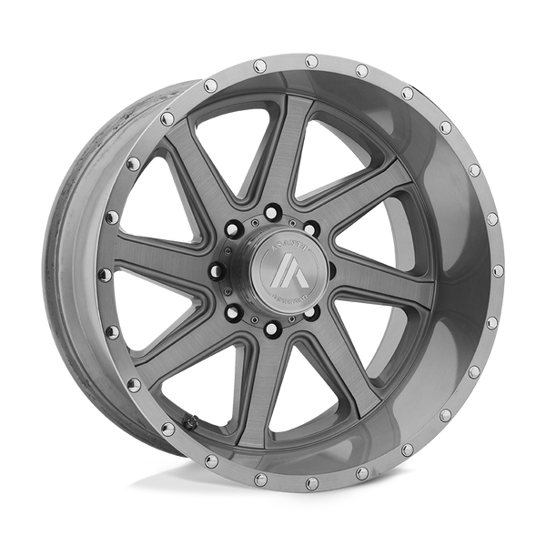 Asanti Off Road AB814 WINDMILL TITANIUM-BRUSHED Wheels for 2020-2022 JEEP GLADIATOR [LIFTED ONLY] - 22X12 -40 MM - 22"  - (2022 2021 2020)