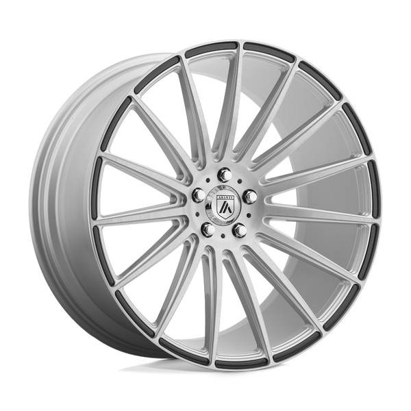 Asanti Black ABL-14 POLARIS BRUSHED SILVER CARBON FIBER INSERT Wheels for 2009-2014 ACURA TL [] - 20X9 35 mm - 20"  - (2014 2013 2012 2011 2010 2009)