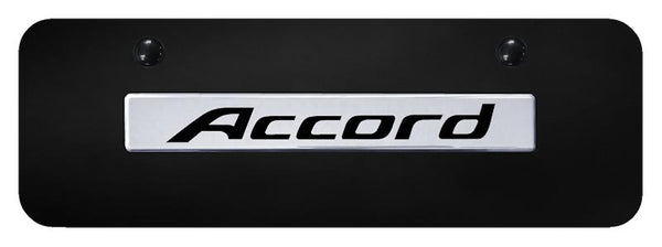 Honda Accord Chrome on Black 3D Bar Mini License Plate - ACC.N.CBM