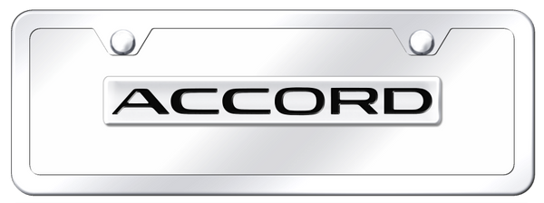 Honda Accord Name Mini Kit - Chrome on Mirrored License Plate - ACC.N.CCMK