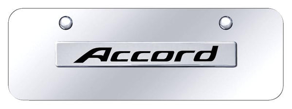 Honda Accord Chrome on Chrome 3D Bar Mini License Plate - ACC.N.CCM