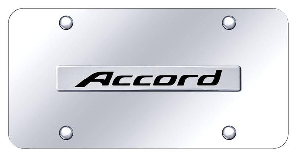 Honda Accord Chrome on Chrome 3D Bar License Plate - ACC.N.CC