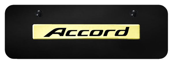 Honda Accord Gold on Black 3D Bar Mini License Plate - ACC.N.GBM