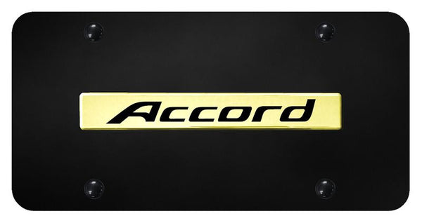 Honda Accord Gold on Black 3D Bar License Plate - ACC.N.GB